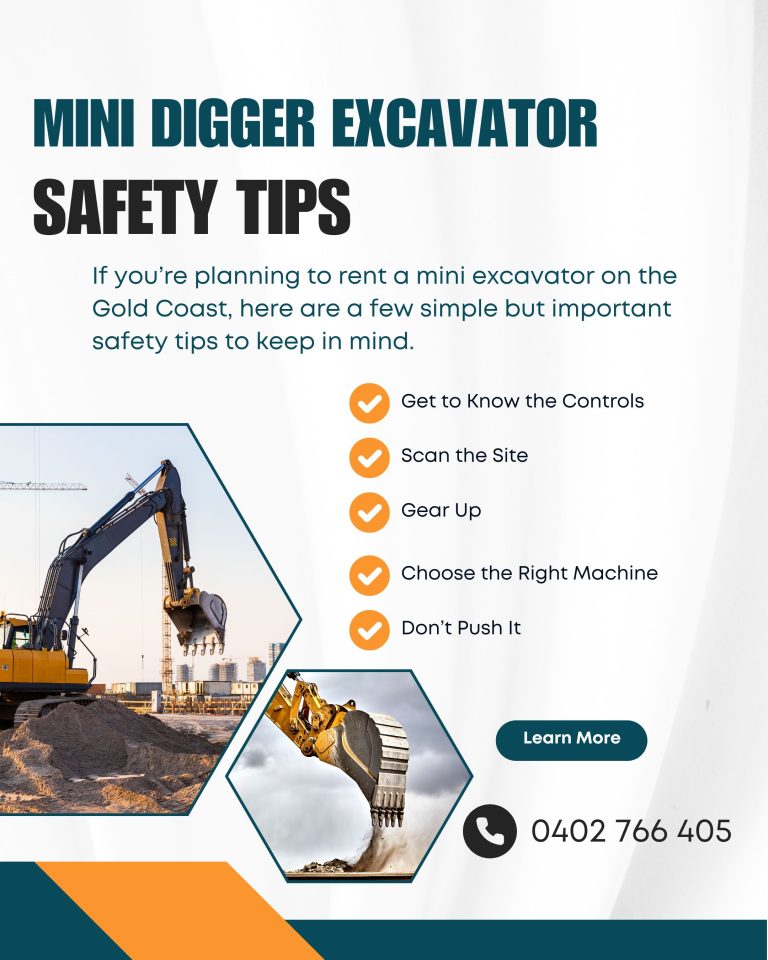 Mini Excavator Safety Tips, safety tips, mini digger excavator, rent excavator