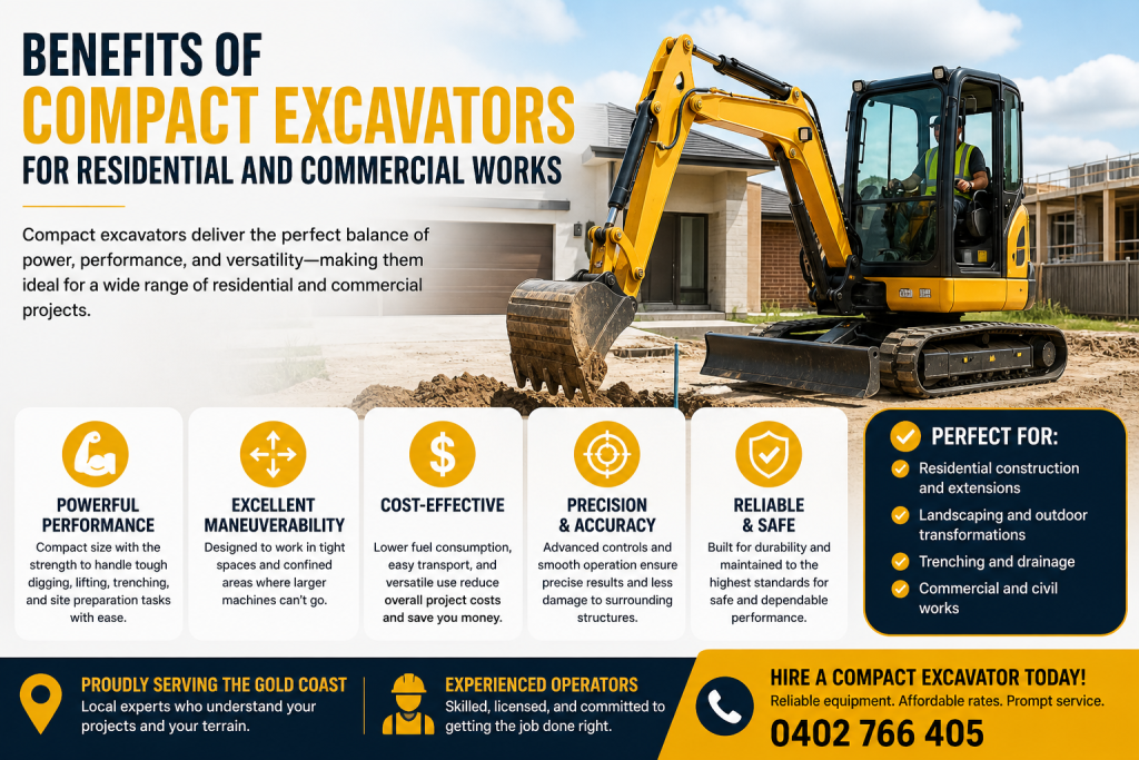 Benefits of Compact Excavators