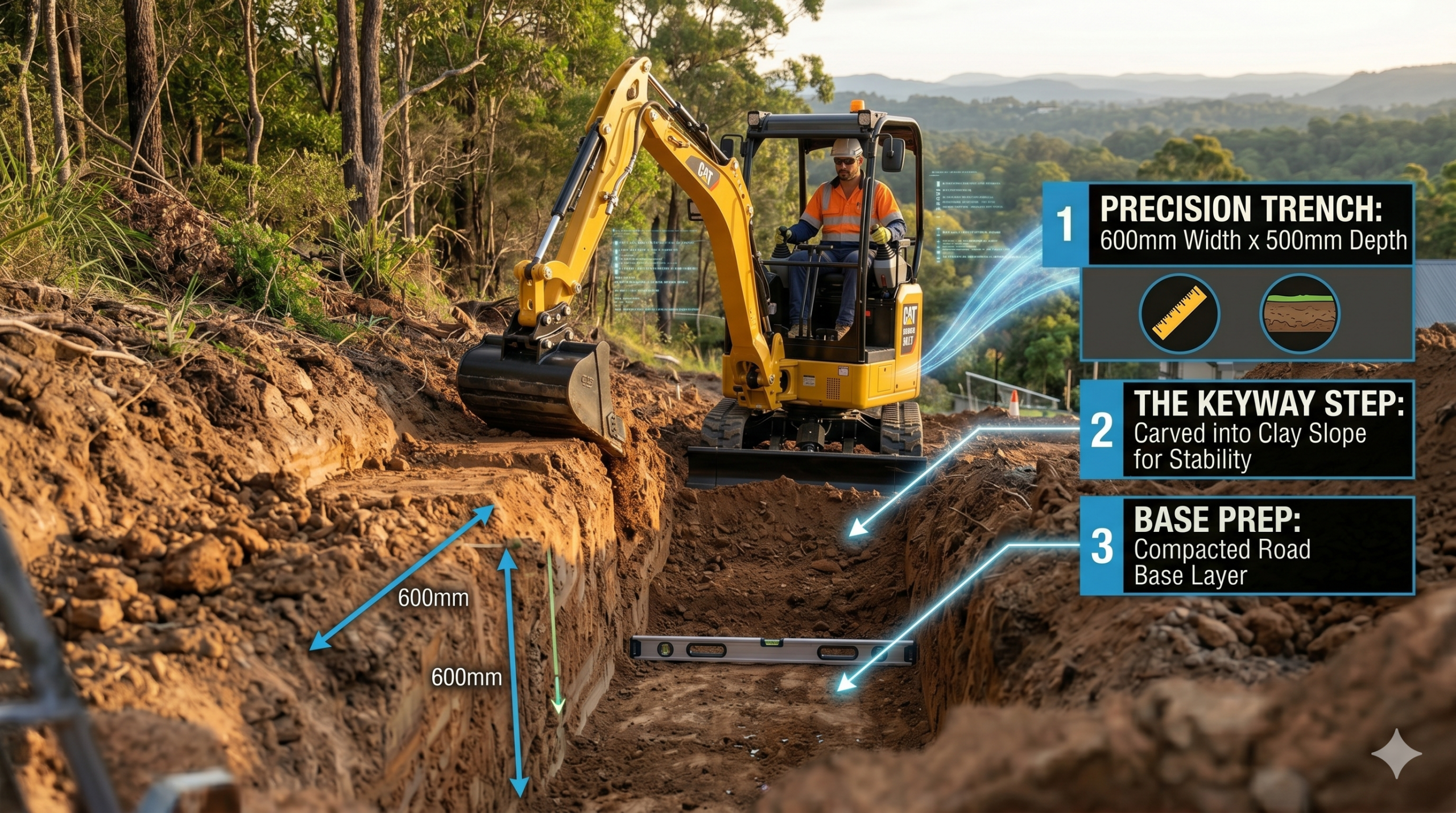 Read more about the article Retaining Wall Basics: Digging Footings with Precision